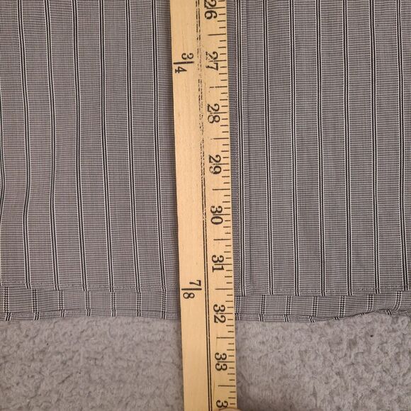 Sean John Dress Shirt Men's Large 16 32/33 Gray Striped Fine Tailoring Button Up - Picture 10 of 13